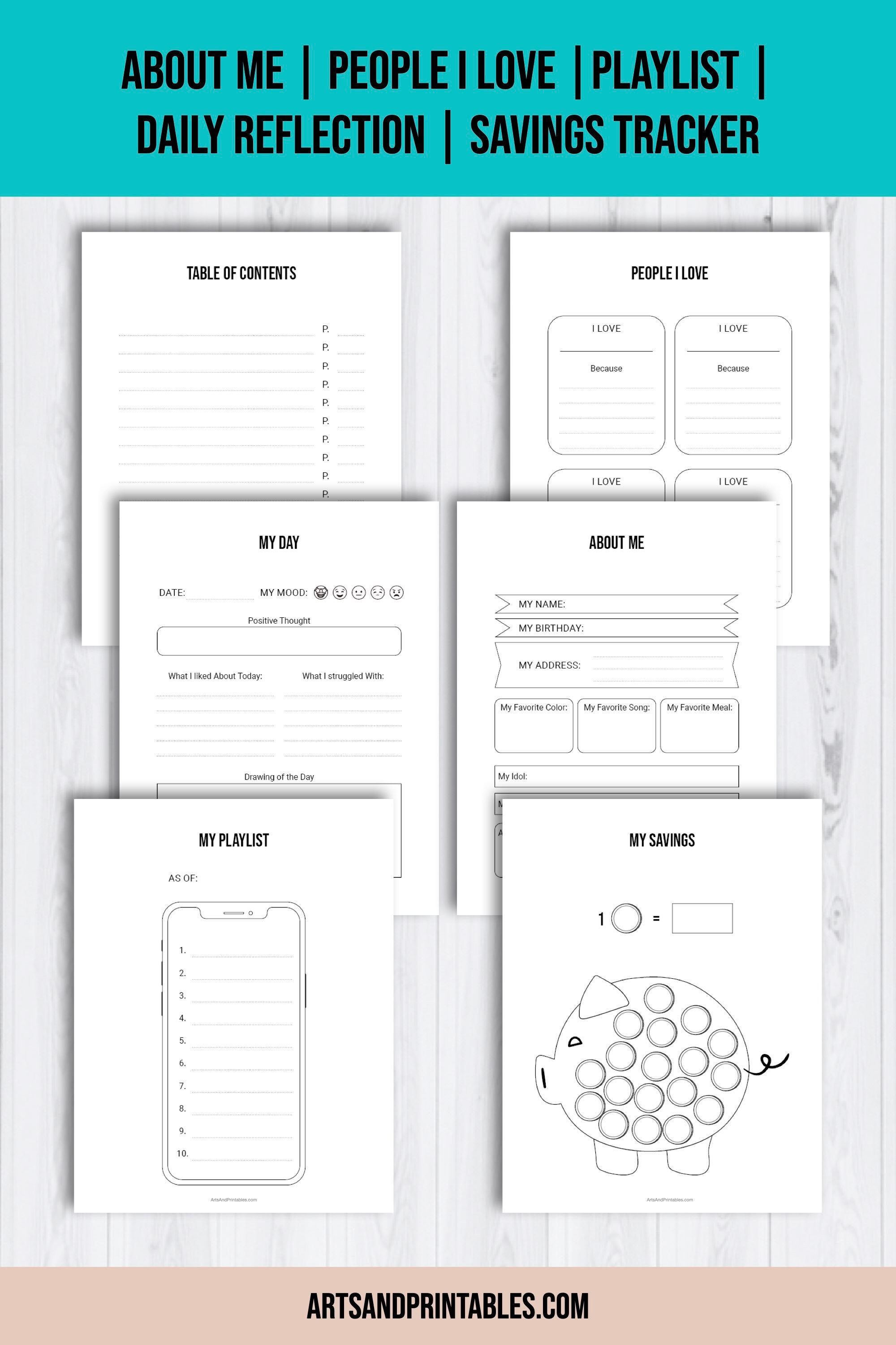 Printable Bullet Journal for Children Kids Chores Tracker Printable ...