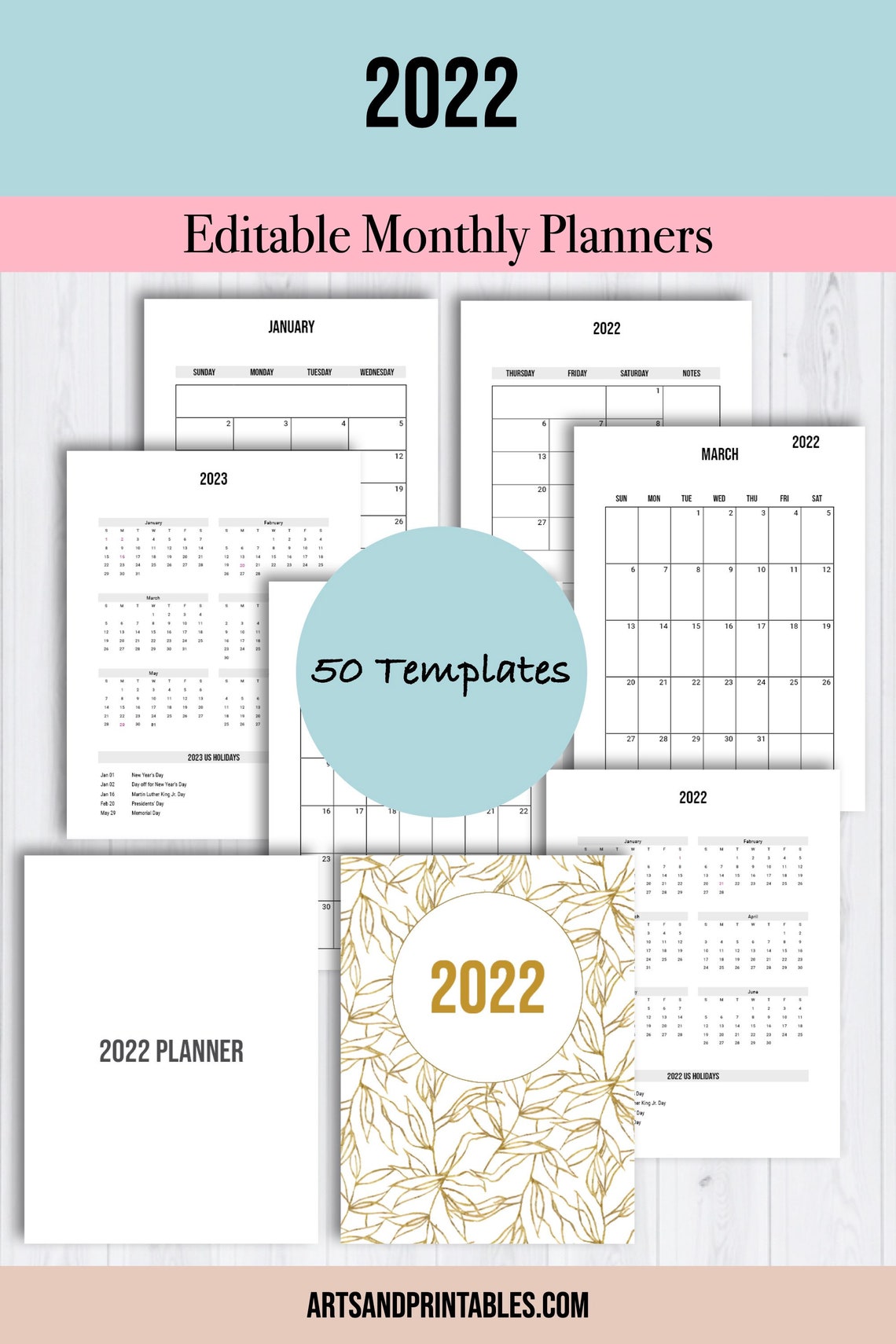 Printable Weekly Planner 2021 2022 Printable Monthly Planner
