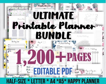 EVERY Printable Planners in The Shop: Printable Fitness Journal | Exercise Planner | Meal Tracker | Workout Templates, Weight Loss Tracker