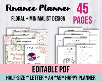 Printable Bills Tracker | Printable Financial Planner | Finance Journal | Printable Debt Repayment | Printable Budget Planner Binder