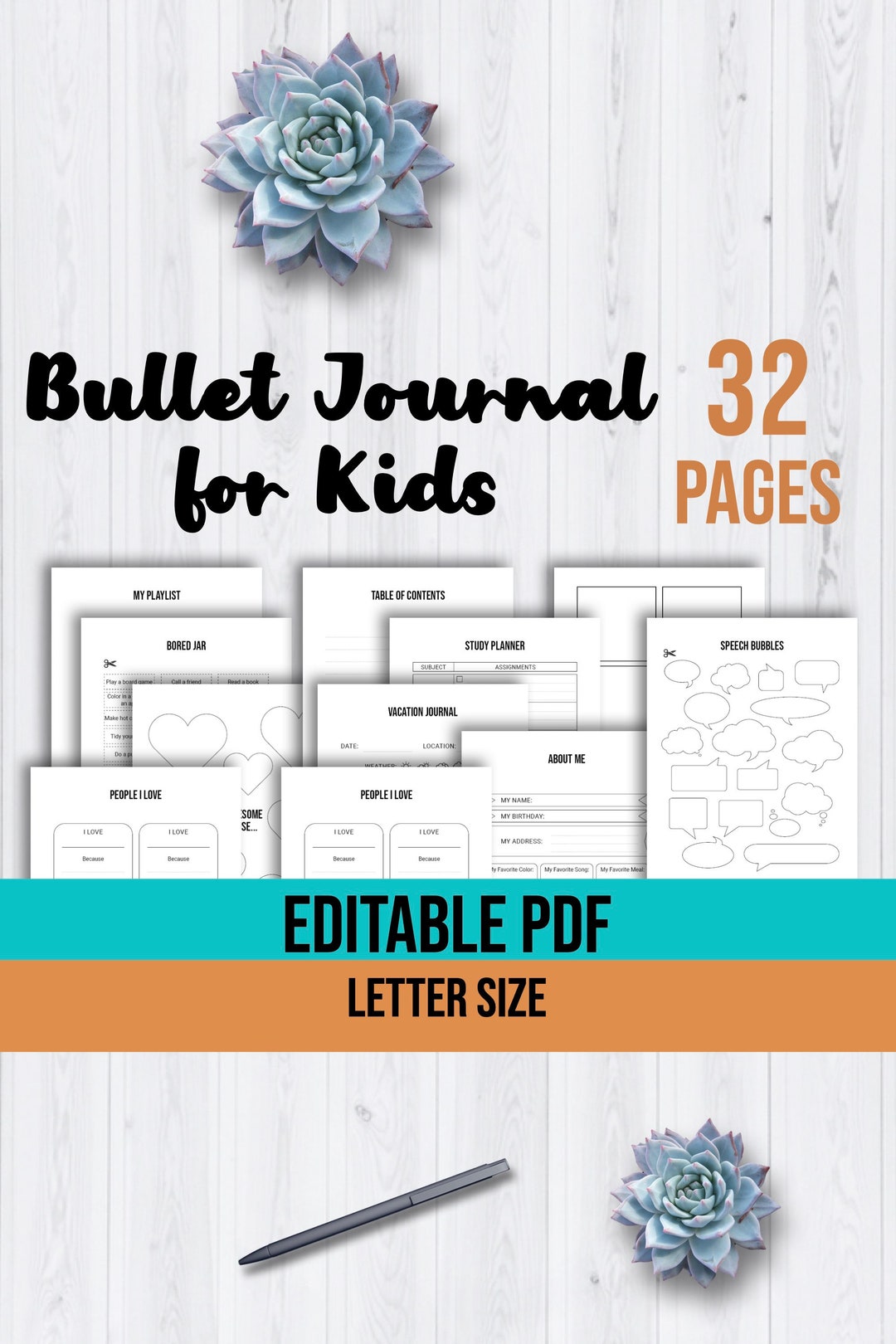 Printable Bullet Journal for Children Kids Chores Tracker Printable ...