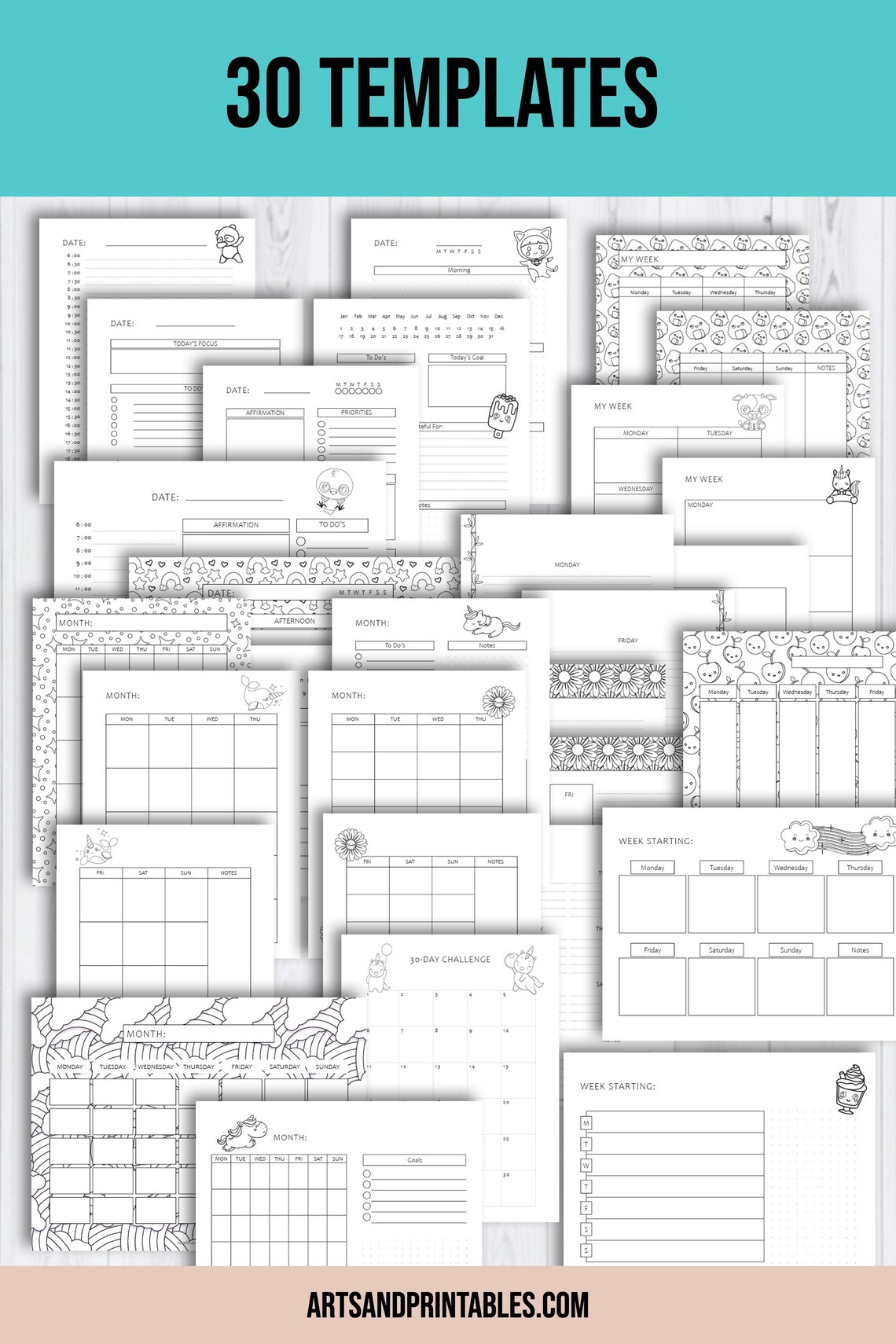Printable Daily Templates Printable Weekly Schedule Printable Monthly ...