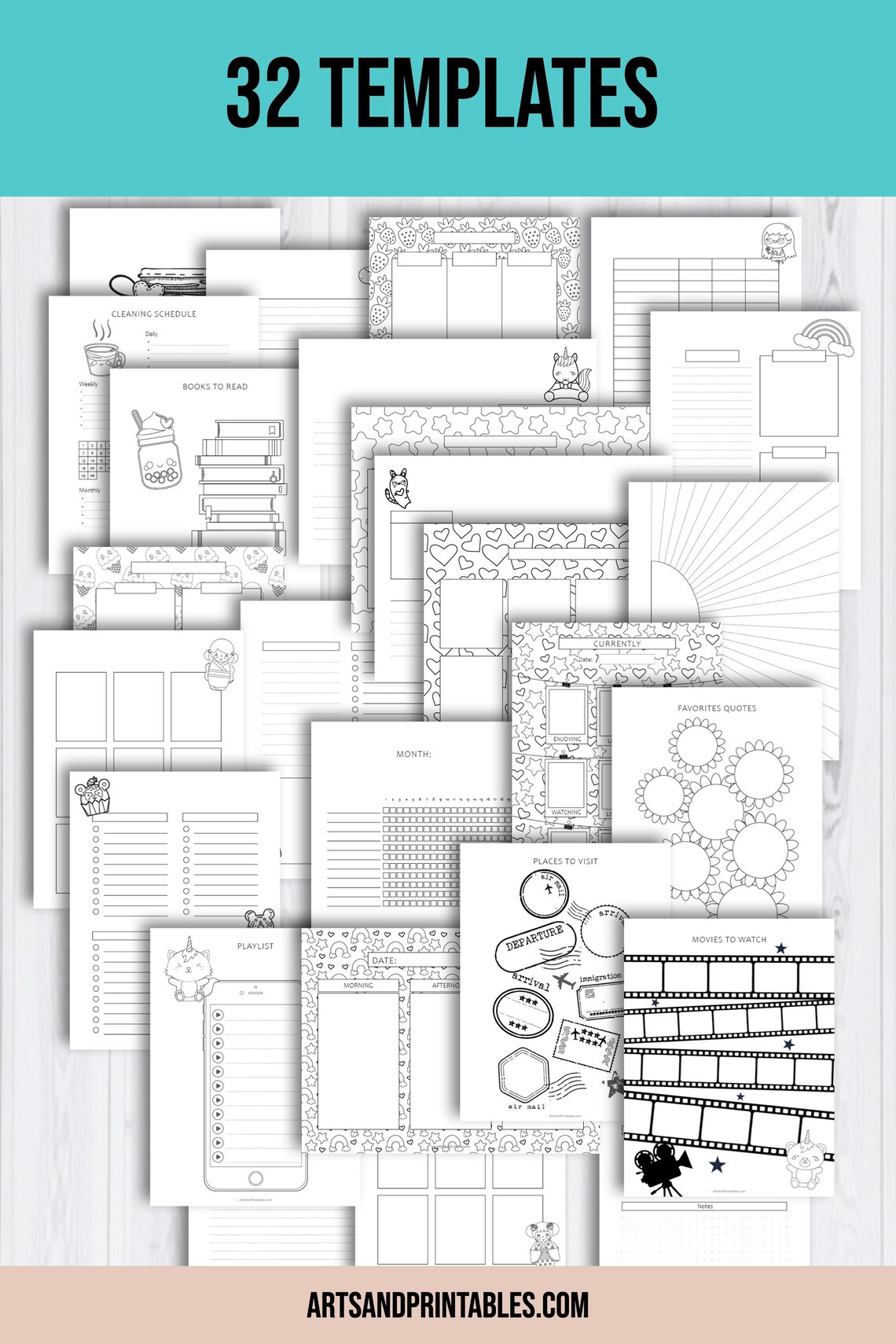 Printable Premade Planner Templates Printable Digital Bullet - Etsy