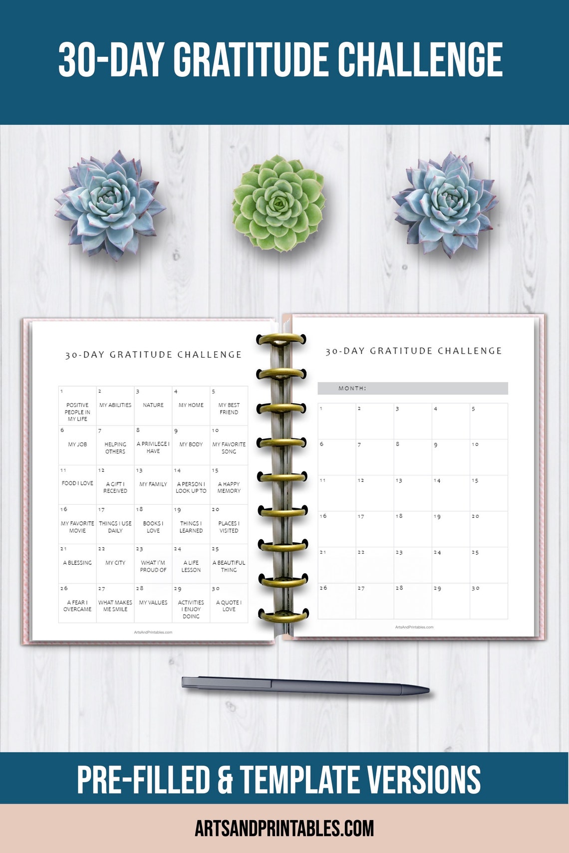 Printable Affirmation Journal Printable Daily Affirmation Etsy