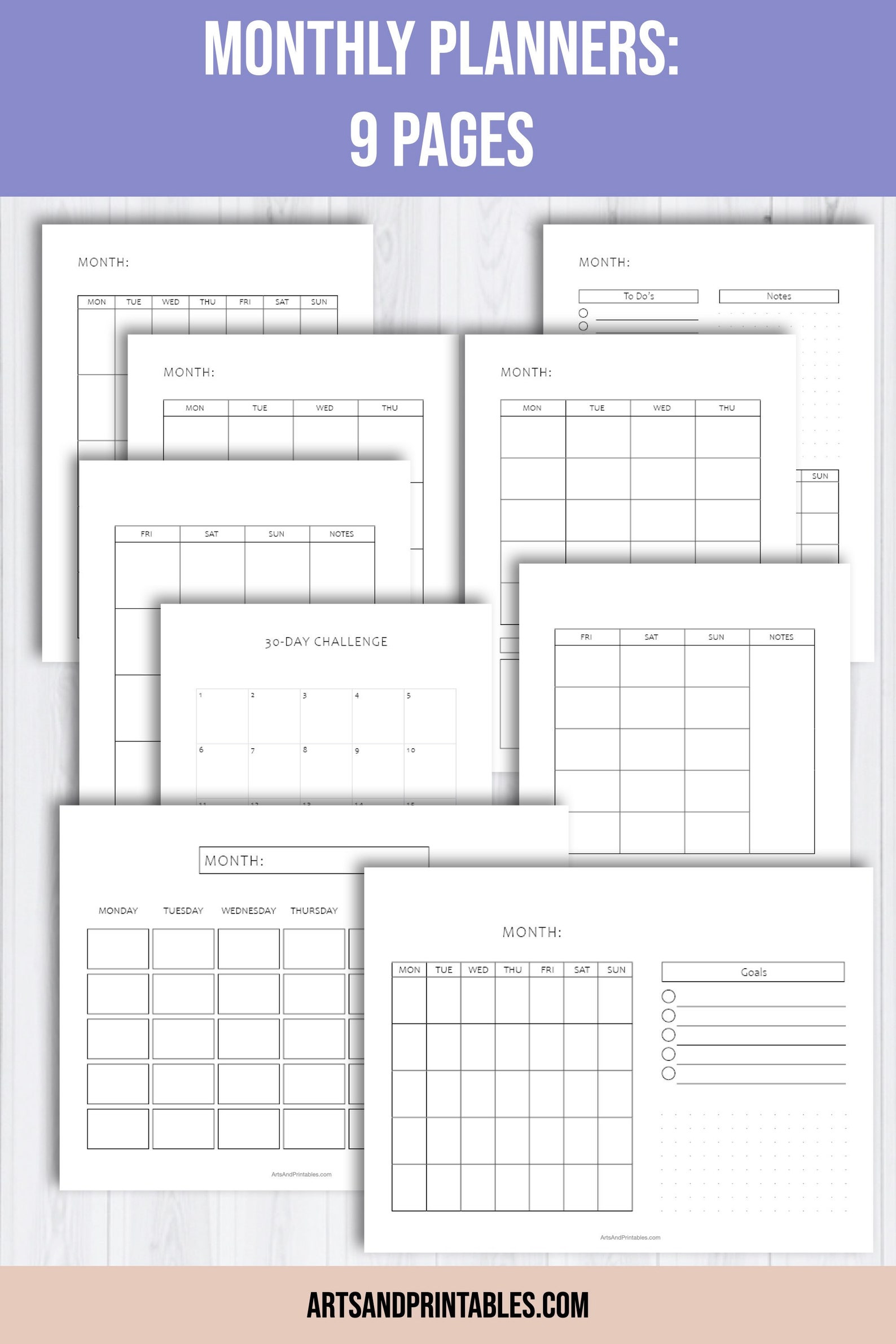 Printable Daily Journal Printable Weekly Planner Printable Monthly ...