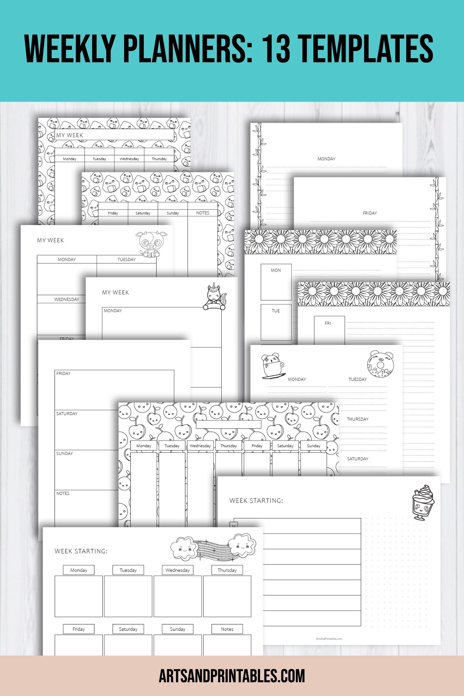 Printable daily templates printable weekly schedule printable monthly