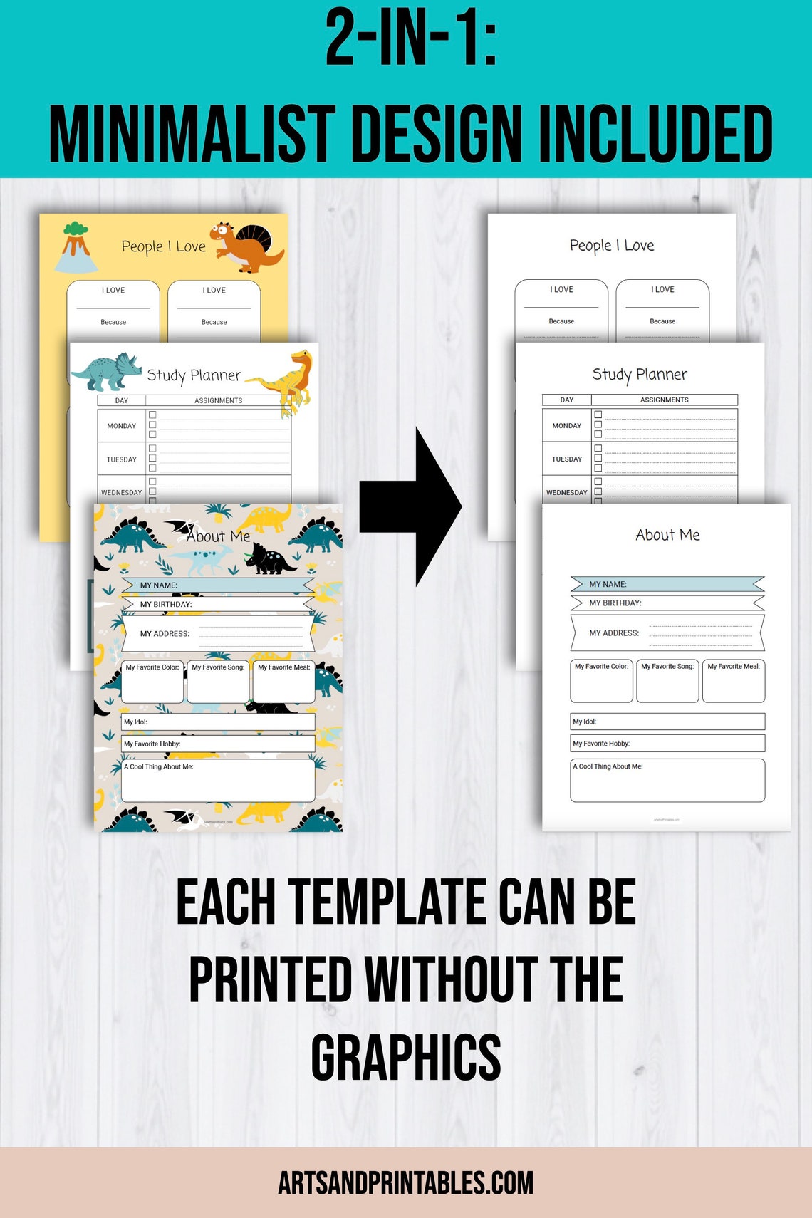 Printable Planner for Kids Printable Planner for Boys Printable ...
