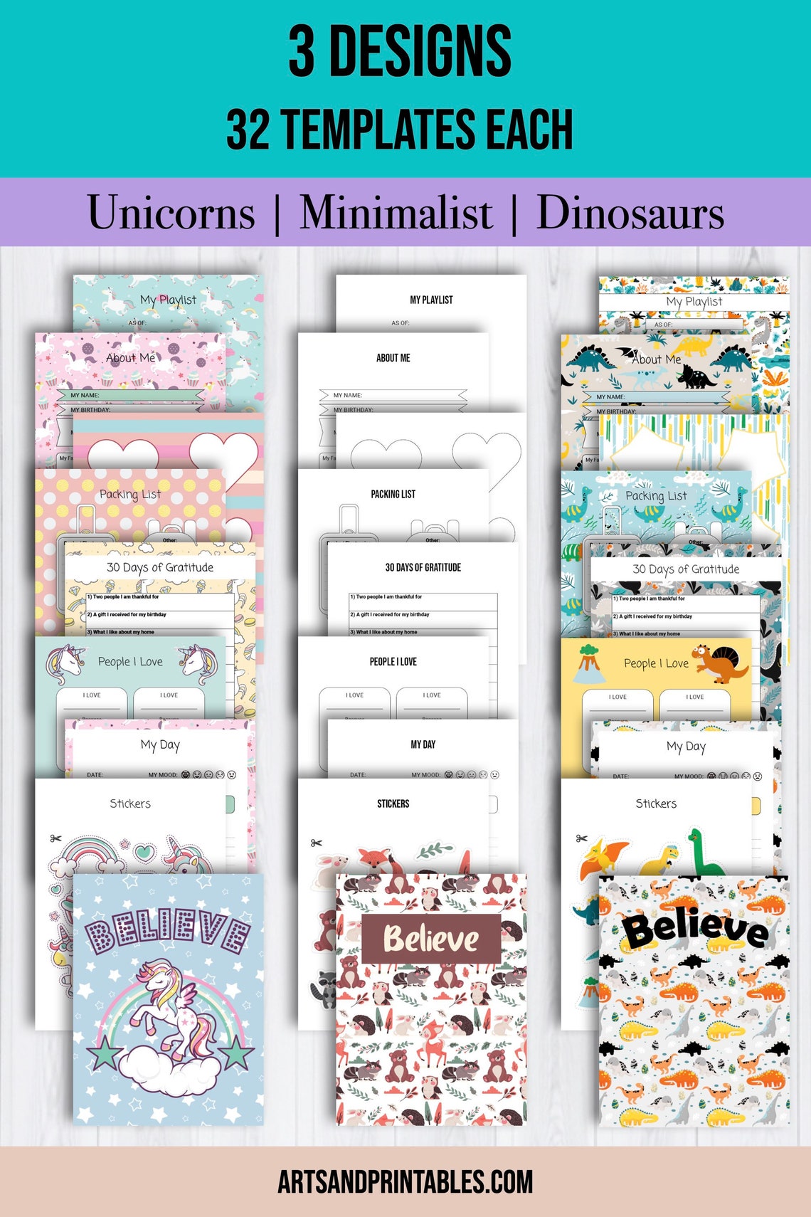 Printable Bullet Journal for Kids for Girls for Boys for Children ...