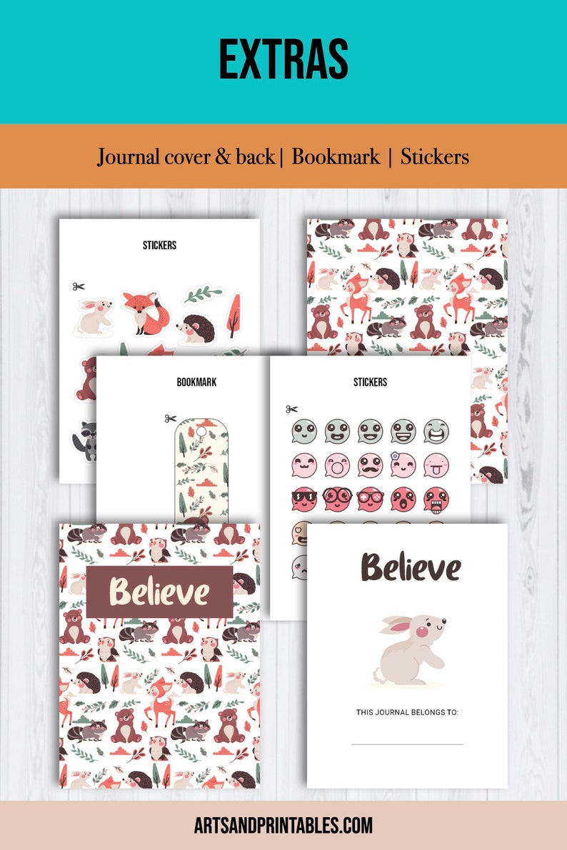 Printable Bullet Journal for Children Kids Chores Tracker Printable Routine Tracker Printable ...
