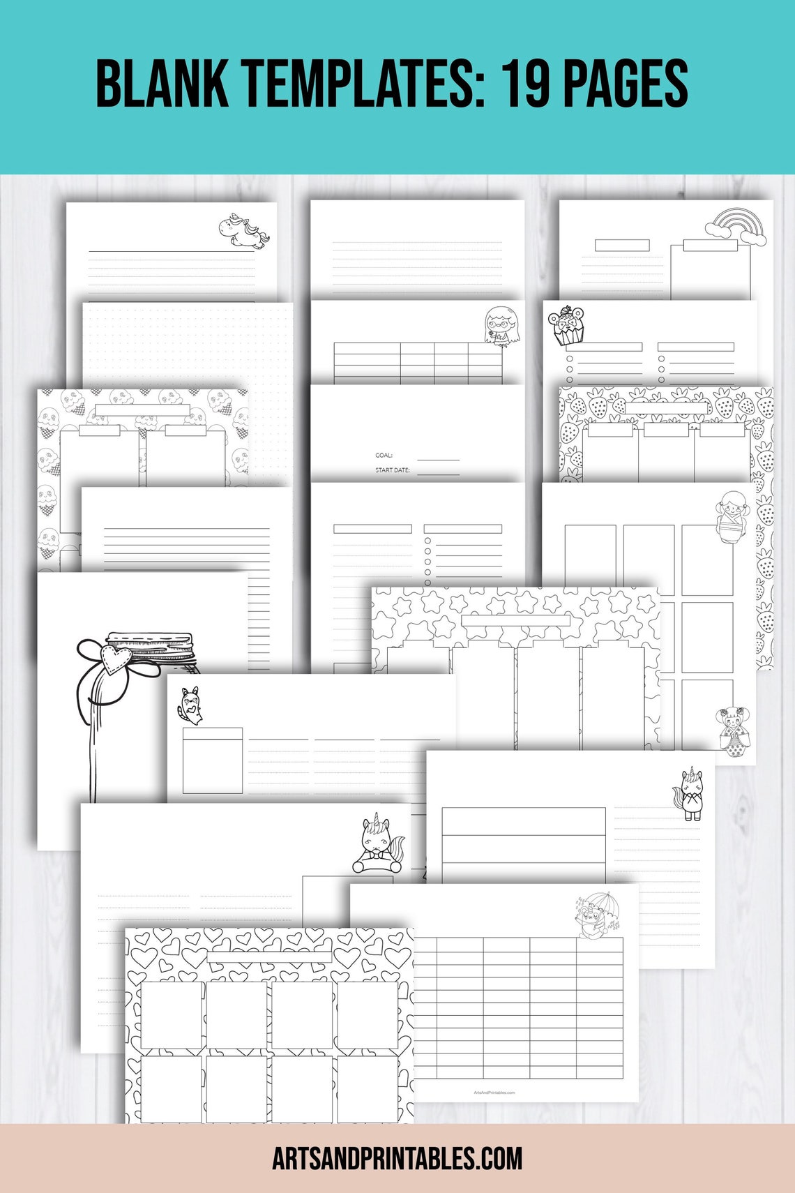 Printable Premade Planner Templates Printable Digital Bullet | Etsy