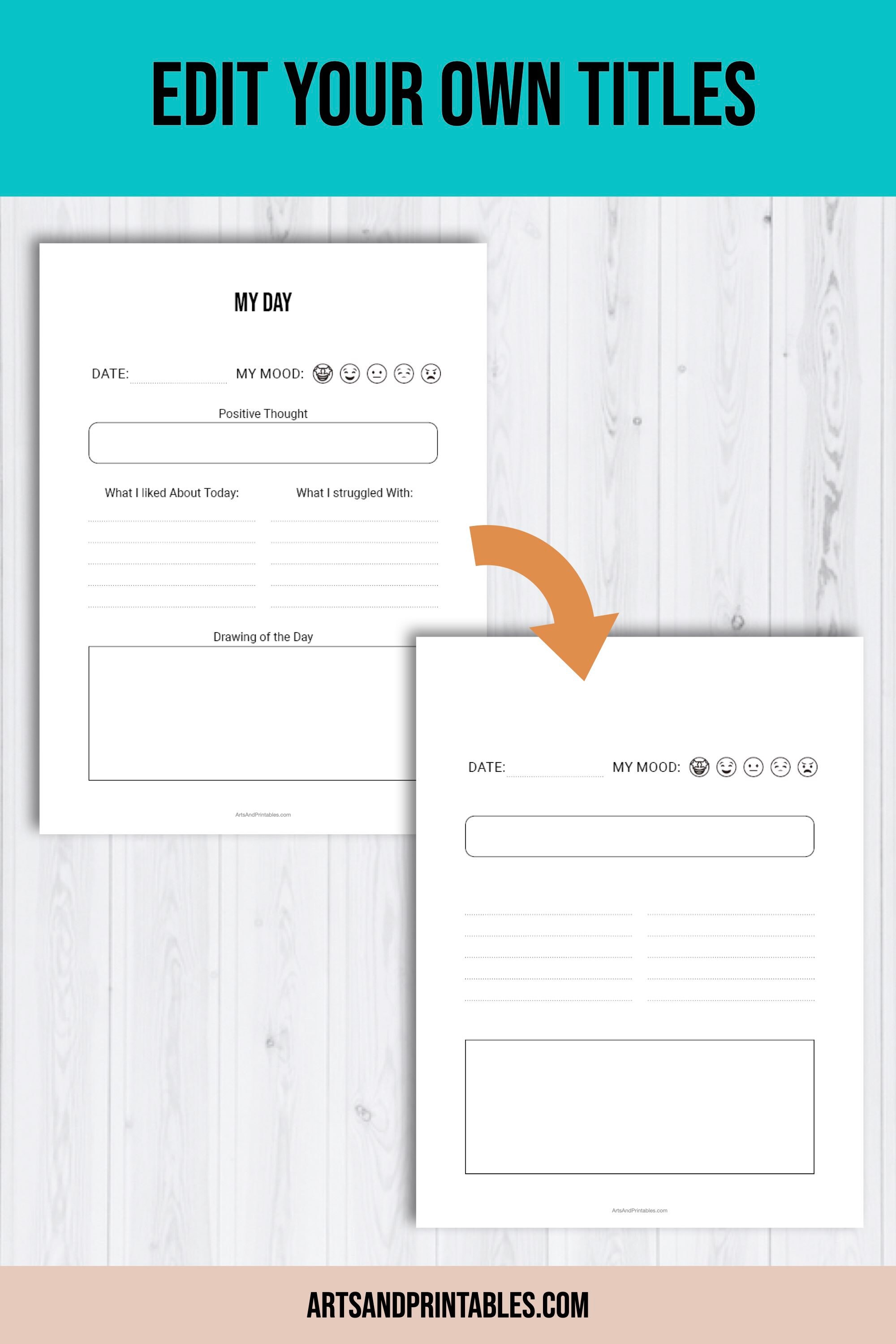 Printable Bullet Journal for Children Kids Chores Tracker Printable ...