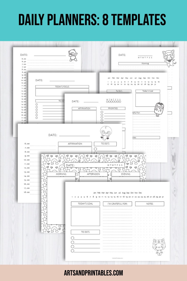 Printable Daily Templates Printable Weekly Schedule Printable Monthly ...