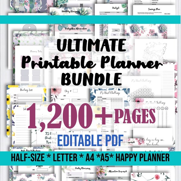 Printable Planner - Etsy