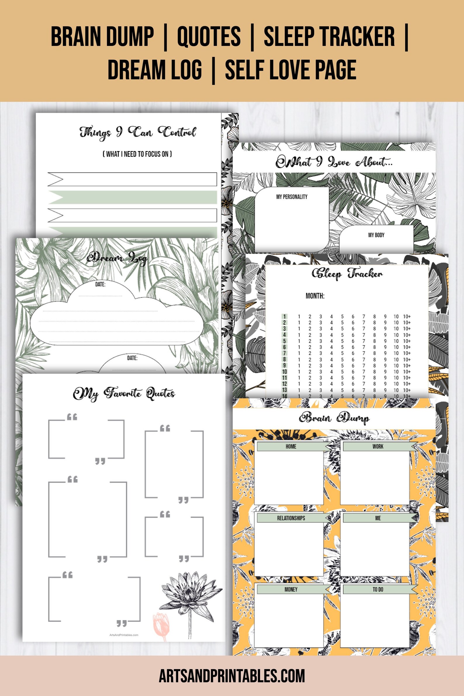 Printable Self-care Journal Printable Wellness Planner Printable Self ...