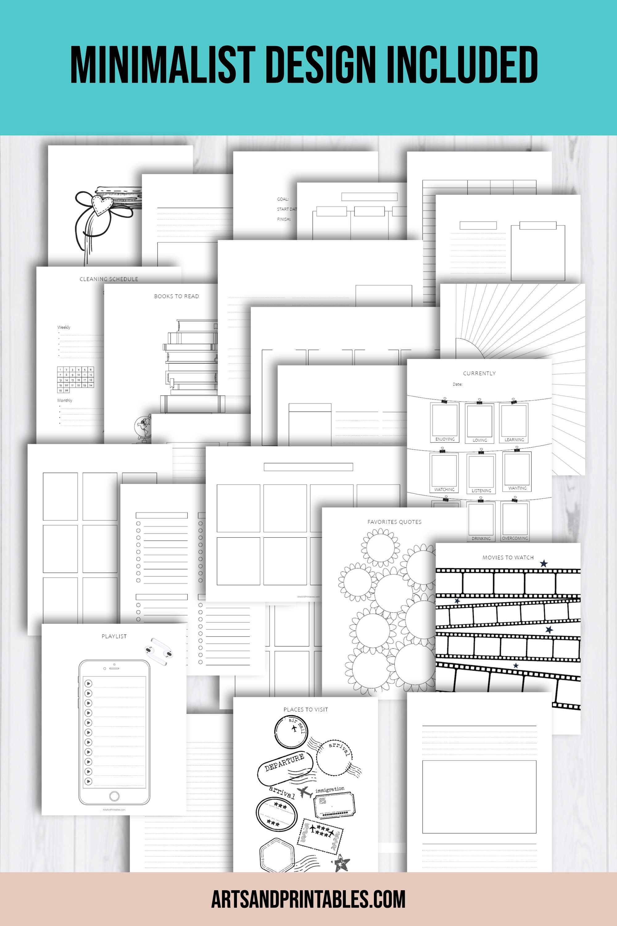 Printable Premade Planner Templates Printable Digital Bullet - Etsy