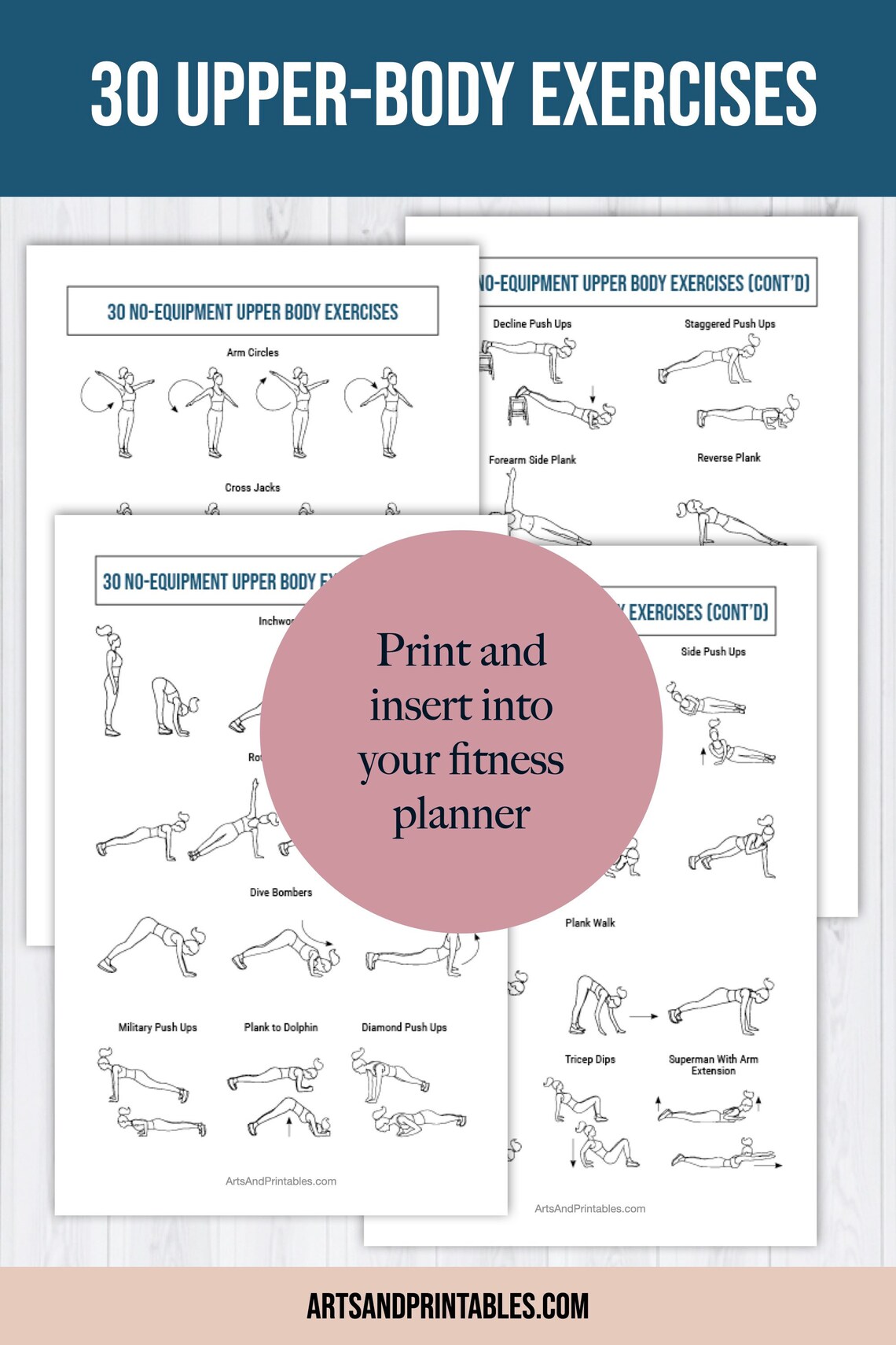 Printable Bodyweight Exercise Reference 90 Illustrated | Etsy