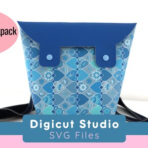 Fichier de découpe SVG modèle de sac à dos. Projet Long Mat. Sac à dos fille svg.  Pochette de transport svg. Sac à dos pour femme.  Sac à dos SVG.  Sac à dos LM3.
