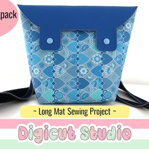 Plantilla de mochila, archivo de corte SVG. Proyecto de tapete largo. Mochila para niña SVG. Bolsa de transporte SVG. Mochila para mujer. Mochila SVG. Mochila LM3.