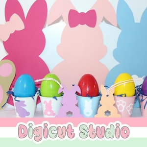 Bunny Paw Print SVG Bundle, Easter Decor (Digital Download) HTV5