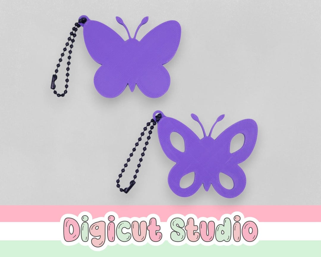 3d Printing Butterfly Key Chains STL File. DIY Key Chain. Pretty ...