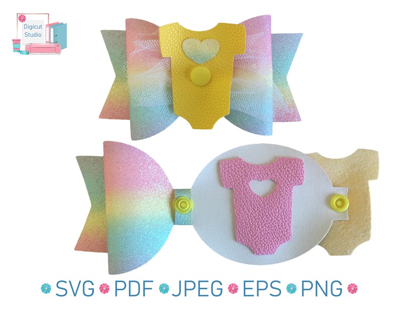 Gender Reveal Hair bow SVG Mother to be hair bow Baby Girl /& Baby Boy Hairbow svg HB27. Baby Shower bow svg Hair bow svg Cutting File