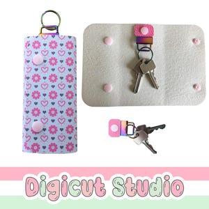 Leather Key wallet svg. Key holder SVG. Key pouch svg. Fob clasp key ring SVG.  Key chain svg. Accessories SVG. Template. Cutting file AC60.