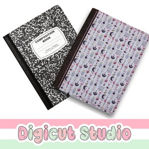 Reusable Book Cover to fit Composition Book SVG. Note book sized 9 3/4 inch x 7 1/2 Inch.  Book Sleeve svg. Faux leather Journal cover HS39.