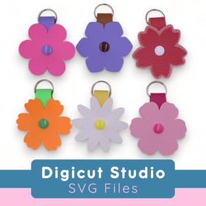 Fleur porte-clés svg. Porte-clés marguerite. Joli porte-fleurs. Porte-clés fleurs de cerisier.  Cartable bling bling.  Accessoires de sac. Fleur SVG. AC144