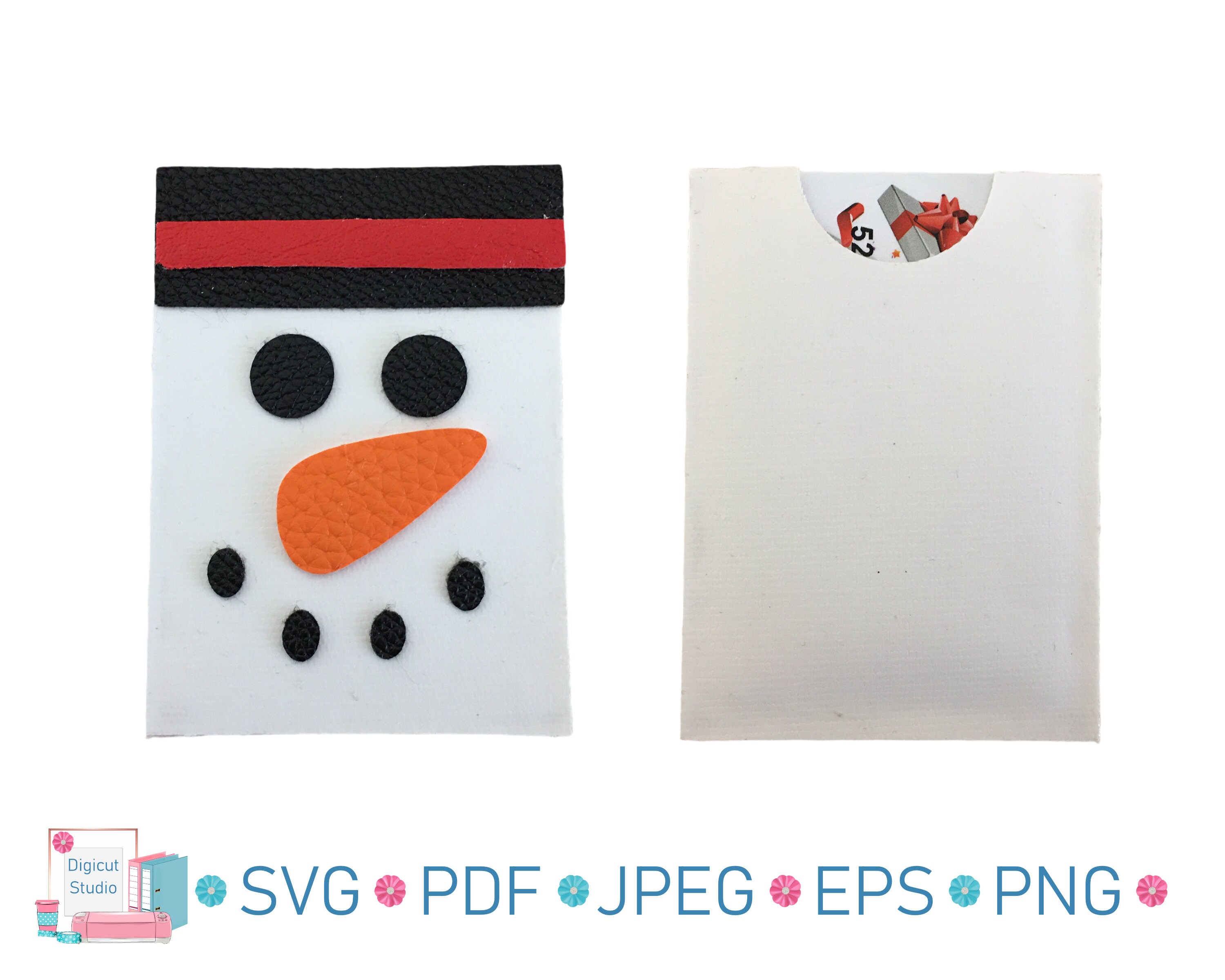 Christmas Gift Card Holder SVG. Santa, Reindeer, Snowman Card Holder ...