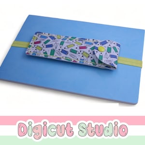 Journal Pen holder svg. Pen pouch Svg.  Hand Sew, glue or machine sew. Pen holder svg. Journal accessories. Book mark svg. Pen sleeve. HS11.