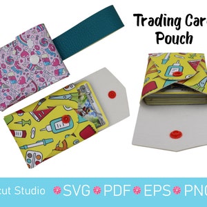 Pouch Bundle 1 SVG. Pouches Svg. Pencil Case SVG. Phone pouch svg. Ear bud holder. Clutch Svg. Wallet svg. Compact pouch. Trading card. image 8