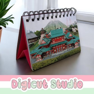 Album z odwróconymi zdjęciami w formacie SVG. Album ze zdjęciami 6 x 4 cale w formacie SVG. Album ze zdjęciami DIY. Stojak na kalendarz DIY. Stojak na zdjęcia. Oprawa z dziurkaczem. Książka 3D. BB5.