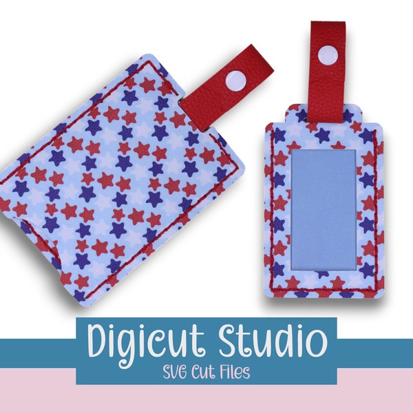 Luggage tag svg.  Hand Sew Luggage tag with privacy pouch svg. Travel accessories svg. Name tag. Id tag svg.  Travel id. School bag. AC161.