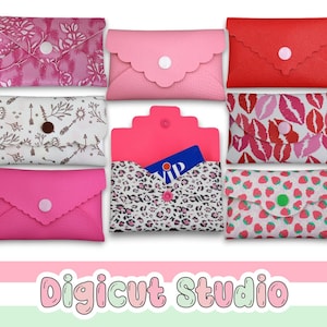 Compacte zakjes svg. Geen naai portemonnee svg. Gevoerd zakje. Zakjesbundel.  Portemonnee Svg. Geschulpt zakje. Afgerond zakje. Envelopzakje. HS38.