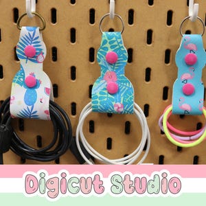 Cable organisers Key chains SVG.  Head phone organiser svg. Cable ties svg. Hair tie key ring. Peg board accessories . School bag. AC142.