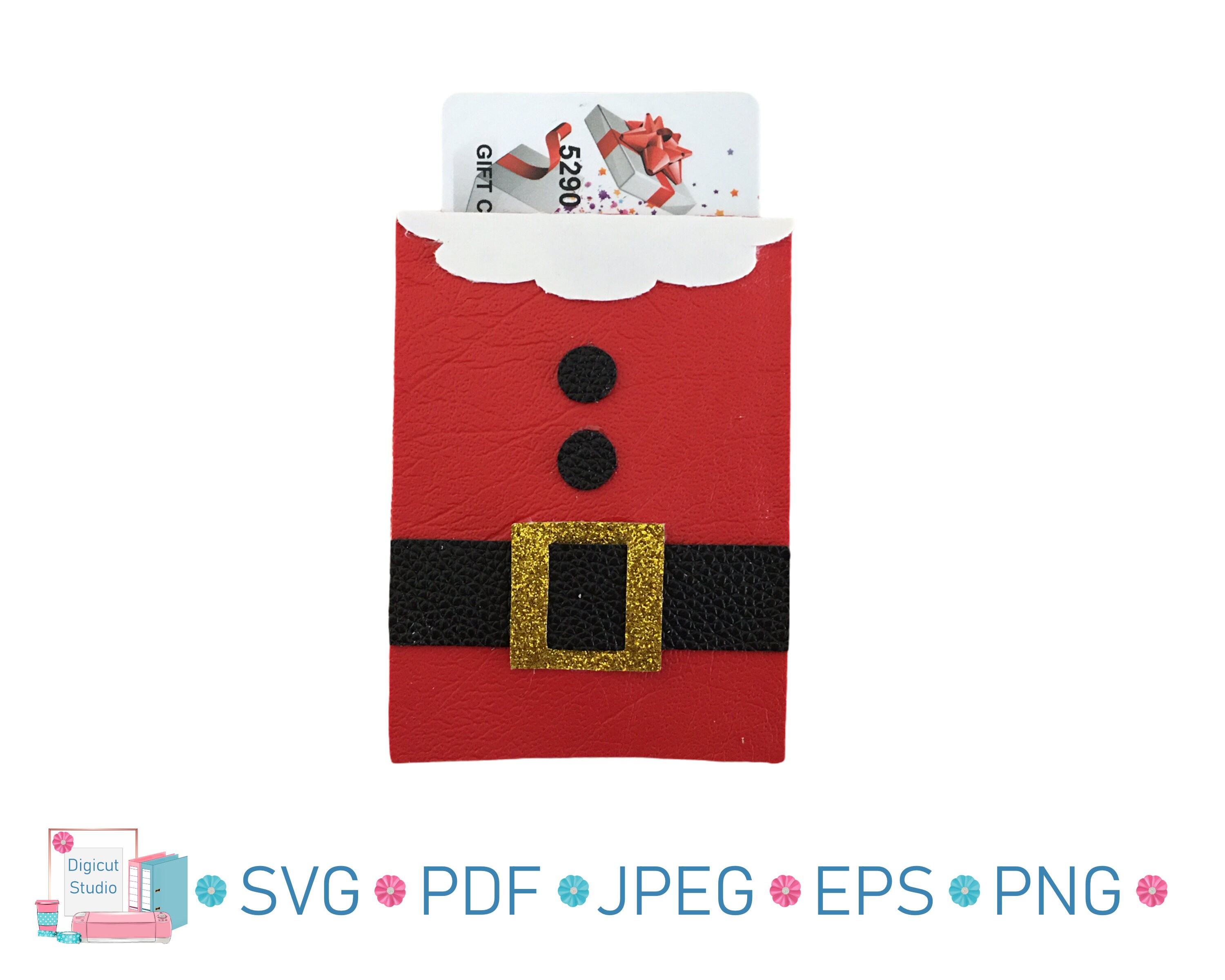 Christmas Gift Card Holder SVG. Santa, Reindeer, Snowman Card Holder ...