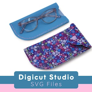 Funda para gafas SVG. Estuche para gafas de lectura SVG. Estuche pequeño para gafas. Estuche para gafas cosido a mano. Estuche para gafas cosido a máquina. Estuche para gafas. HS7.