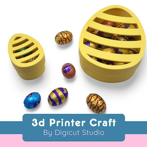 3d printing Easter Egg Box STL file. Easter Table decoration STL Easter Gift STL. Easter Egg basket stl. Easter Egg hunt stl. Gift stl. D34.