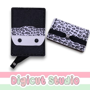 Foe Elastic Compact Pouch SVG. Charm Pouch. Pocket purse. Card holder.  Coin wallet svg. Clutch pouch svg. Elegant card holder svg. HS37.