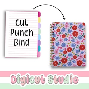 8タブA5仕切りSVG。製本用SVG。8mm罫線PDF。ジャーナル製本。製本。A5メモ帳SVG。学校用教科書。カットパンチ製本。BB1