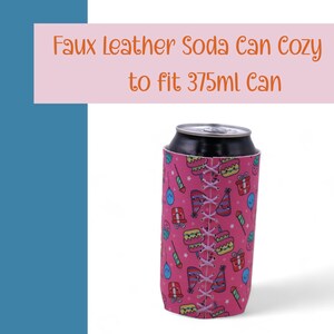 375ml Soft Drink Can Cozy & Straw Topper Topper SVG. Australian Sized