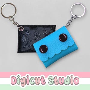Miniatur Schlüsselanhänger Beutel svg. Mini ausgebogter Beutelsvg. Mini abgerundeter Beutel svg.  Schlüsselring Tasche svg. Taschenzubehör SVG. Keine nähen. HS52.
