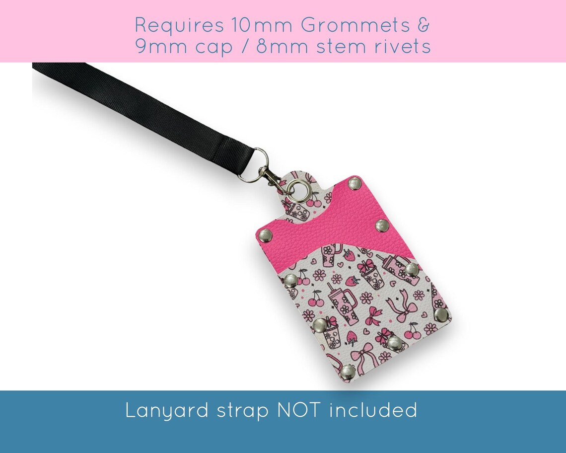 Rivet Lanyard Card Holder Svg. No Sew SVG Project. Rivet Project. Card ...