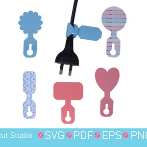 Cord identifiers svg. Cable labels SVG. Cord ID. Scrap faux leather project. Cable organiser. Office labels. Power cord id tags. SVG AC105.