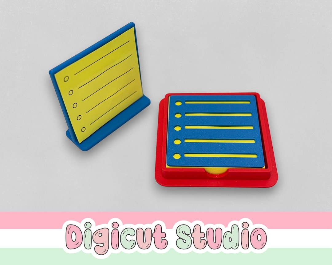 3d Note Sticker 3d Printing Sticky Note STL File. Sticky Note Board. Sticky Note Pad ...