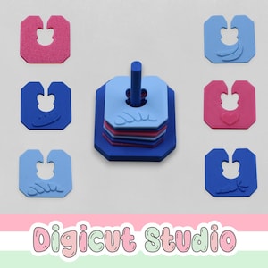 Etiquetas para pan impresas en 3D (archivo STL). Portaetiquetas para pan (STL). Clip para pan (STL). Clip para pan reutilizable (STL). Accesorios para pan. Envases para repostería casera. D9.