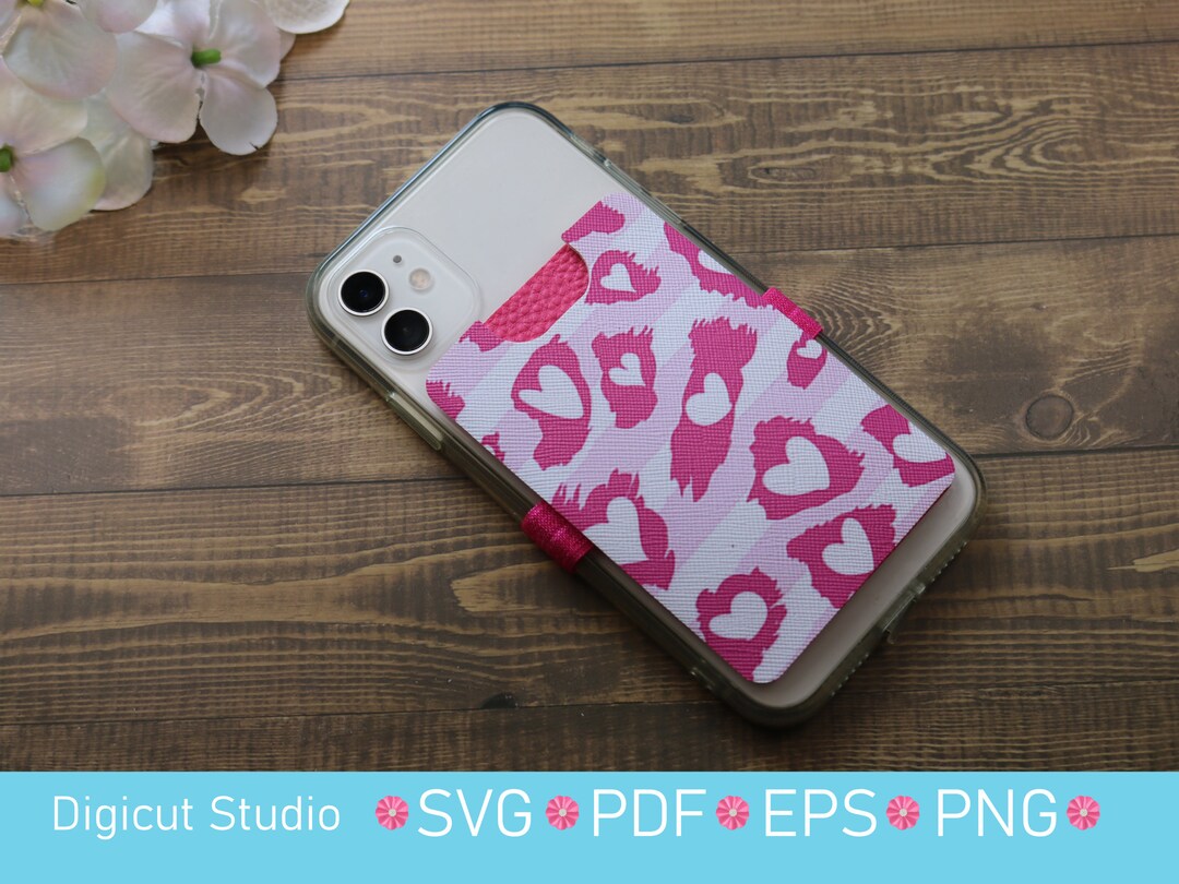 Phone Card Holder Svg. Cell Phone Card Sleeve. Attachable Phone Card