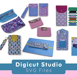 Handgenähtes SVG-Bundle. Maschinen Sew SVG Sammlung. Beutel Beutel svg. Stifttäschchen svg. Geldbörse SVG.  Brillenbeutel svg. Schlüsselanhänger svg. Reisen.