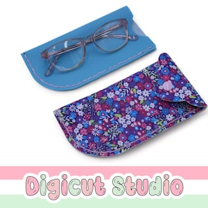 Glasses Sleeve SVG. Reading glasses case svg. Small Glasses pouch. Hand sew Glasses case. Machine sew Glasses pouch. Spectacles case. HS7.