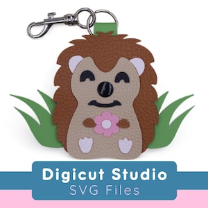 Svg de porte-clés de porc de haie.  Svg de porte-clés Echidna. Svg de porc de haie.  Cartable bling bling. Porte-clés animal. Animaux de la forêt svg. Simili cuir. AC152